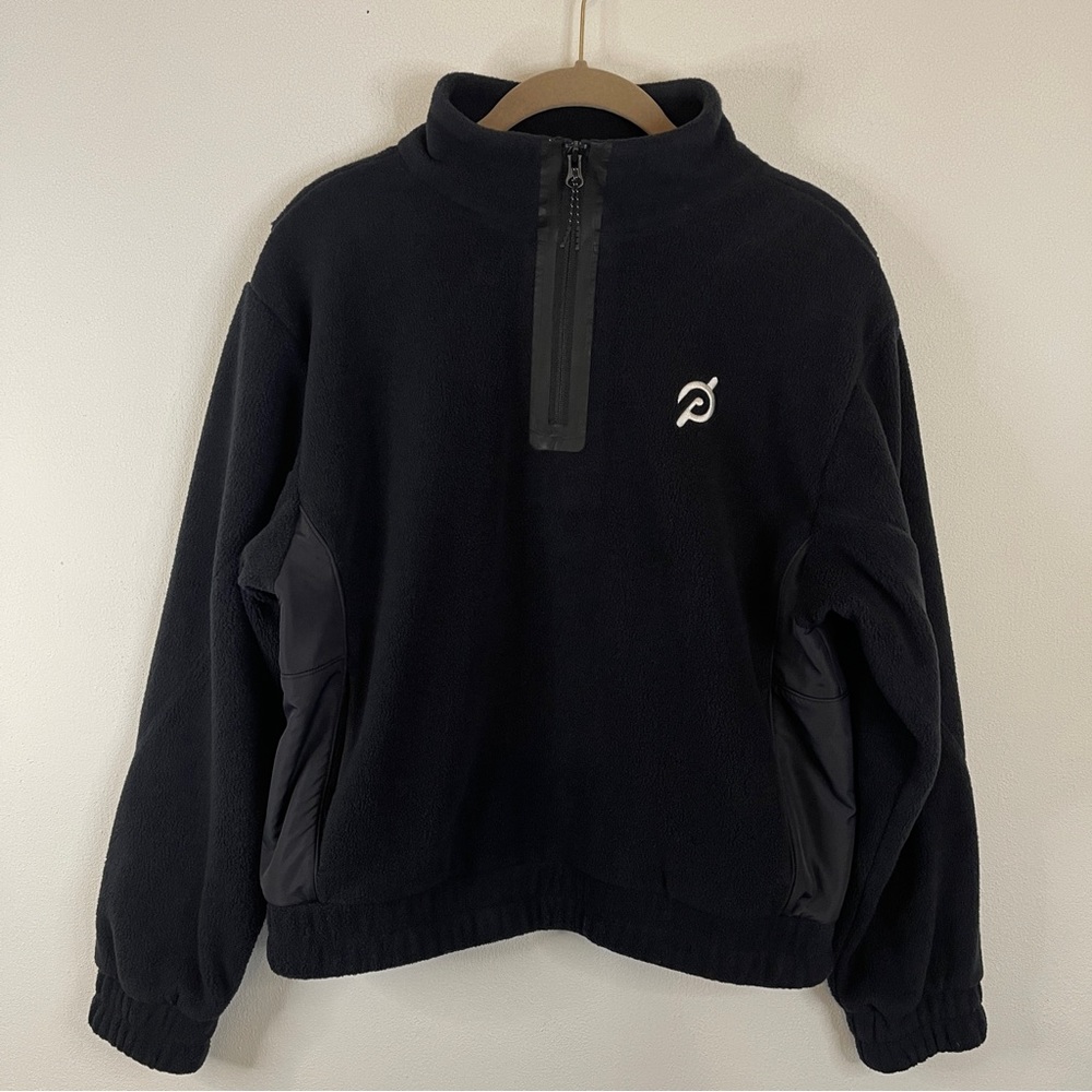 Peloton New Heights Black Half Zip Pullover Fleece Sweater Size S